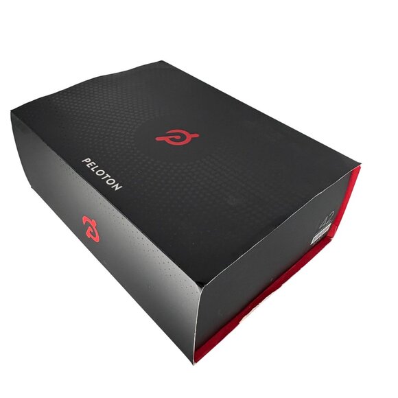 Peloton Cycling Shoes Size 42 Black & Red Spin Bike Footwear With Box NEW - Picture 7 of 8